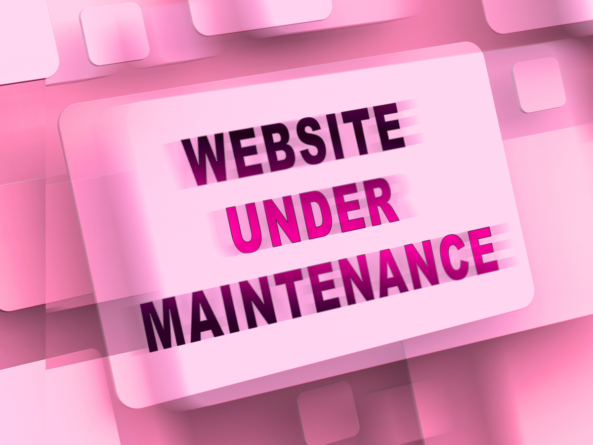 Website Under Maintenance Repair Warning 3d Rendering